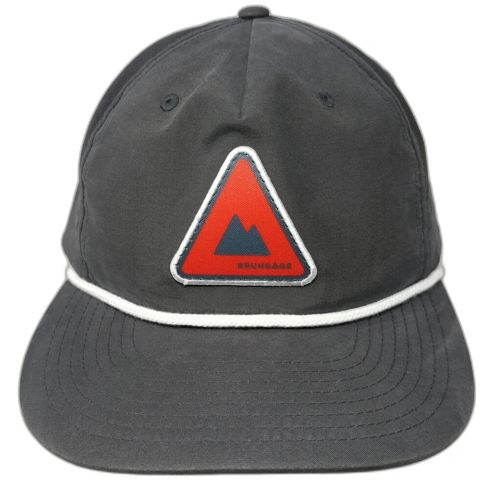 Richardson 5 Panel Gray Hat One Size Rope Brundage Mountain Patch Snapback